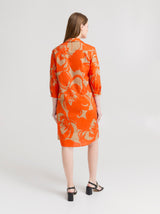 Freizeitkleid Ornella, Sand/Orangerot