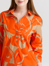 Freizeitkleid Ornella, Sand/Orangerot