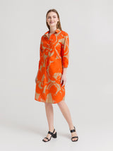 Freizeitkleid Ornella, Sand/Orangerot