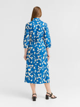 Maxikleid Cecilia, Offwhite/Kornblume