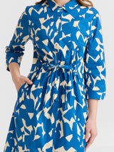 Maxikleid Cecilia, Offwhite/Kornblume