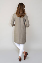 Longjacke Olivia, Taupe