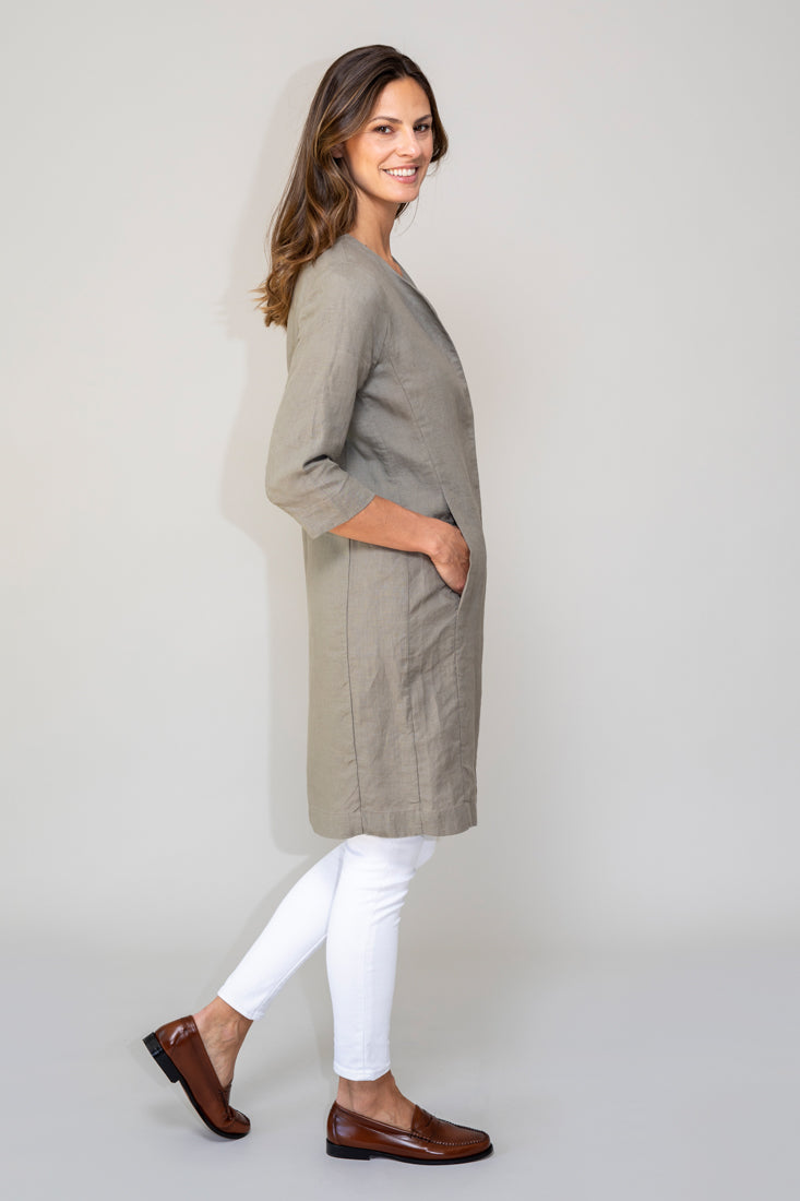 Longjacke Olivia, Taupe