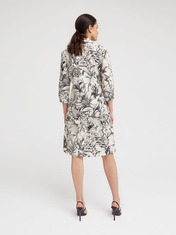 Kleid Giada, Schwarz Tapisserie Print