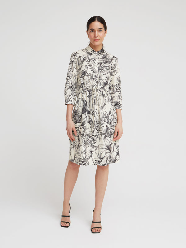 Kleid Giada, Schwarz Tapisserie Print