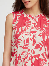 Maxikleid Lola, Pink Makro Print