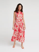 Maxikleid Lola, Pink Makro Print