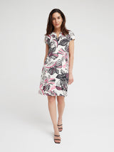 Freizeitkleid Mattea, Pink Flower Print