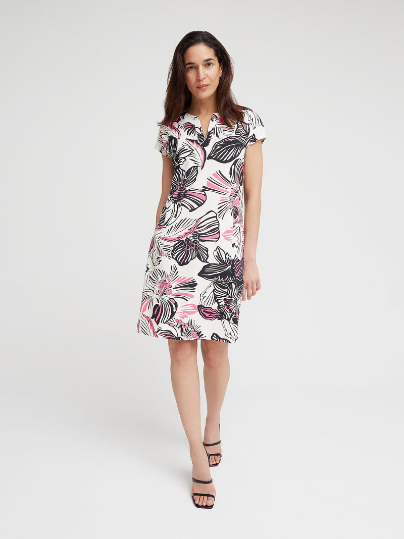 Freizeitkleid Mattea, Pink Flower Print