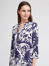 Kleid Rea, Marine Makro Print