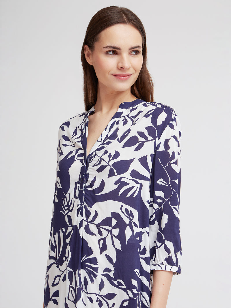 Kleid Rea, Marine Makro Print