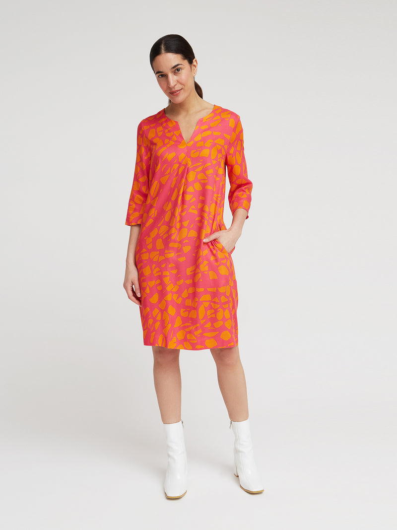 Kleid Alva, Pink Animal Print