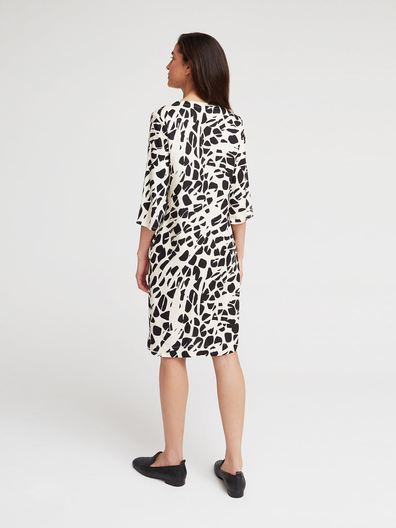 Kleid Alva, Schwarz Animal Print
