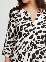 Kleid Alva, Schwarz Animal Print