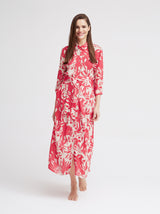 Freizeitkleid Lorella, Pink Makro Print