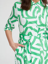 Freizeitkleid Lorella, Grün Graphic Print