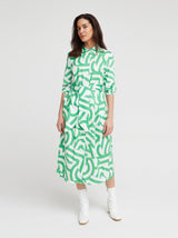 Freizeitkleid Lorella, Grün Graphic Print