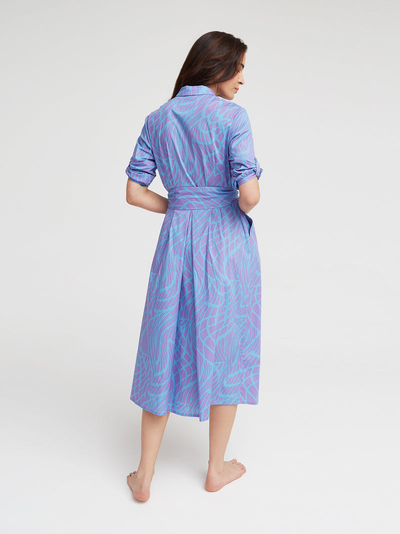 Maxikleid Evelina, Blau Art Print