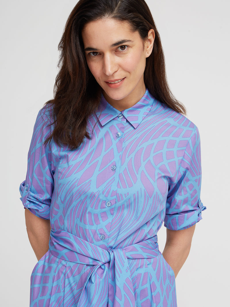 Maxikleid Evelina, Blau Art Print