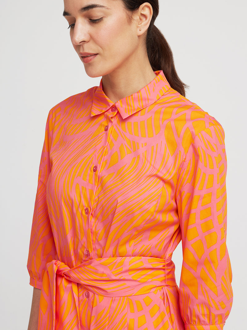 Maxikleid Evelina, Orange Art Print