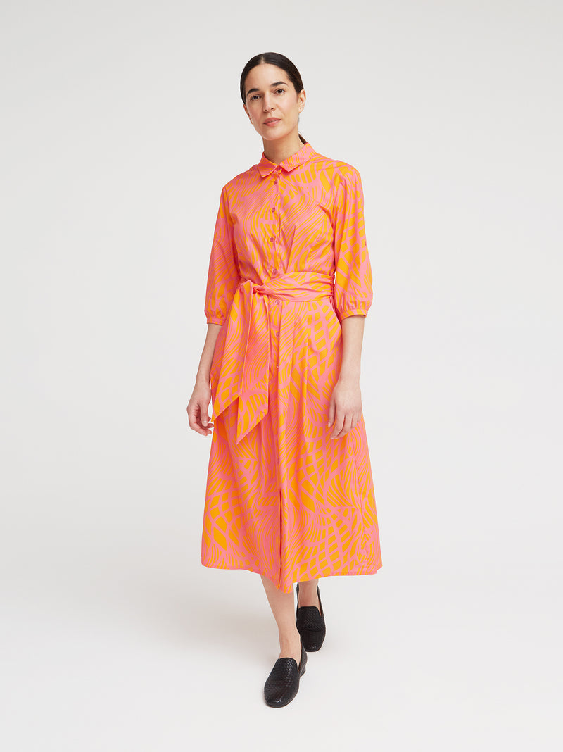 Maxikleid Evelina, Orange Art Print