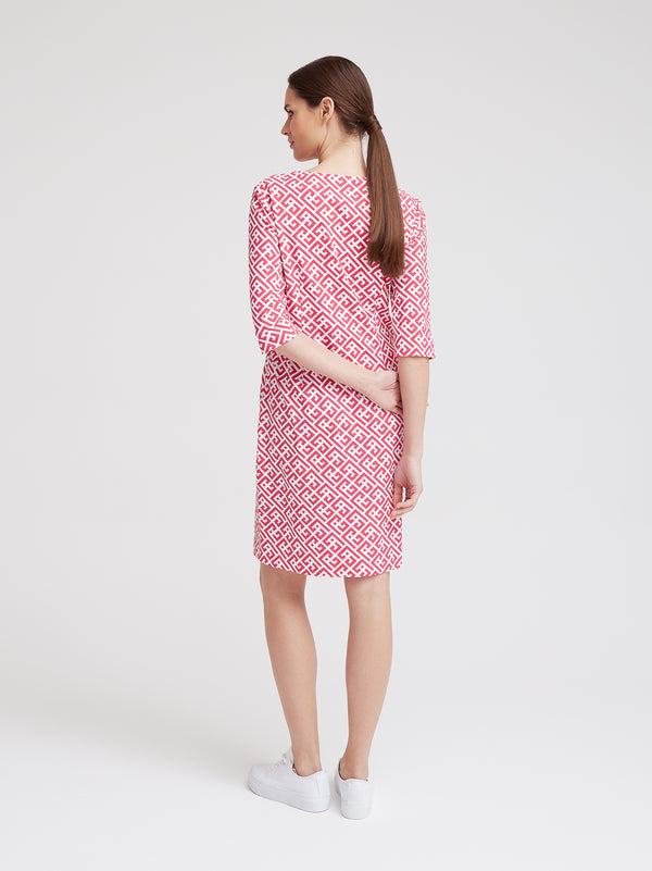 Freizeitkleid Beth, Pink Graphic Print