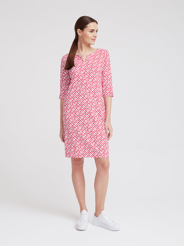 Freizeitkleid Beth, Pink Graphic Print