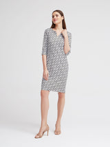 Freizeitkleid Beth, Oliv Graphic Print
