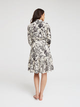 Hemdblusenkleid Liana, Schwarz Tapisserie Print
