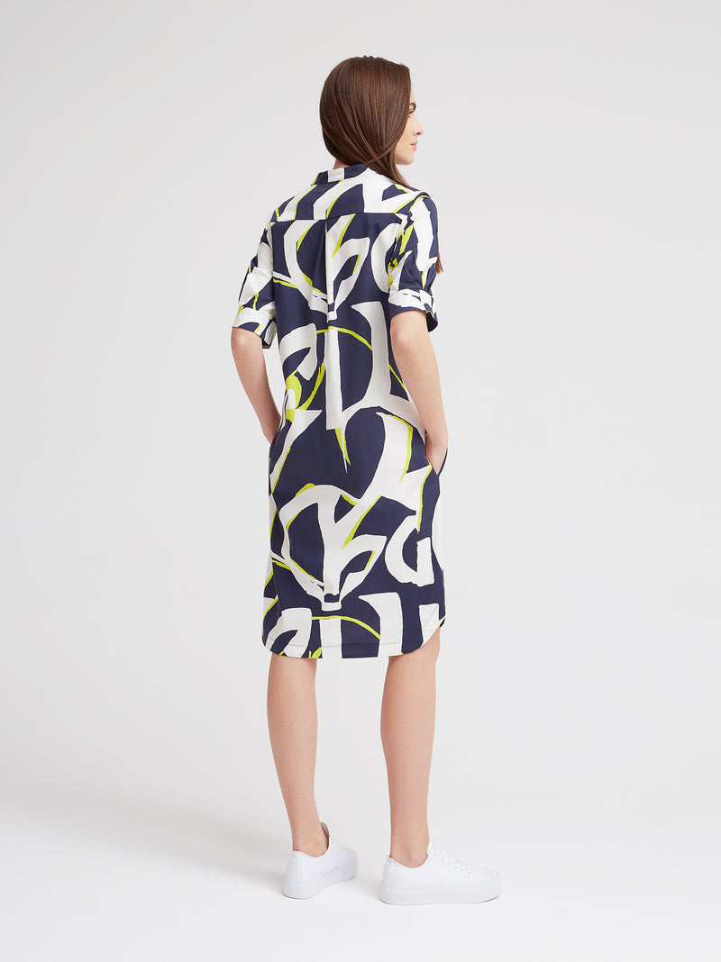 Freizeitkleid Fiore, Marine Graphic Print