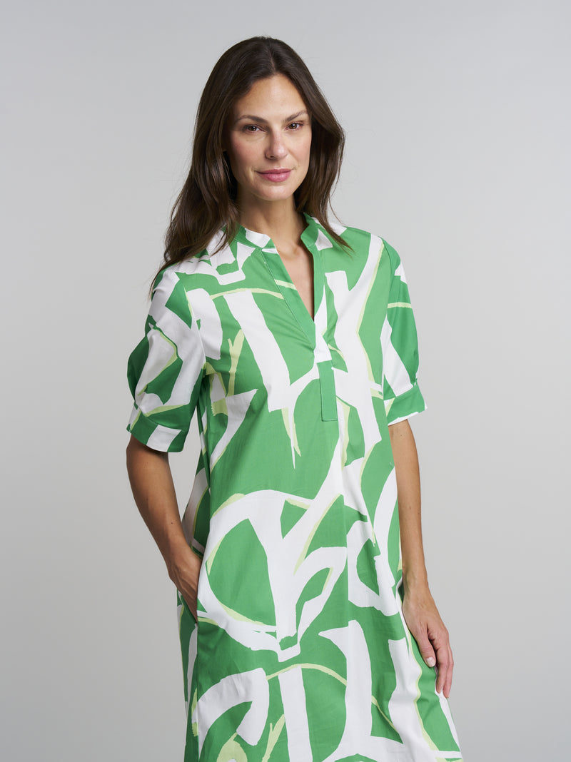 Freizeitkleid Fiore, Grün Graphic Print