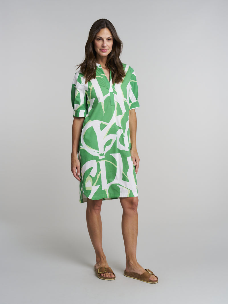 Freizeitkleid Fiore, Grün Graphic Print