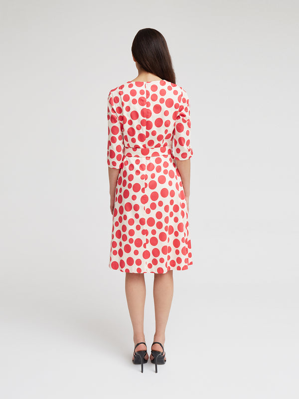 Kleid Hedi, Kirsche Tupfen Print