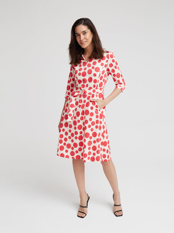 Kleid Hedi, Kirsche Tupfen Print