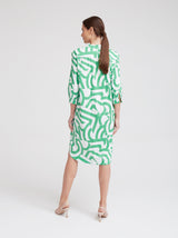 Kleid Finja, Grün Graphic Print