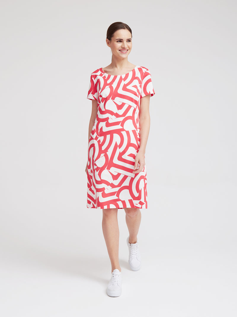 Kleid Ellin, Kirsche Graphic Print