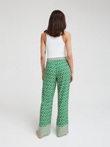 Hose Marcella, Grün Geometrie Print