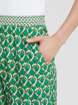 Hose Marcella, Grün Geometrie Print