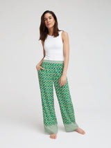Hose Marcella, Grün Geometrie Print
